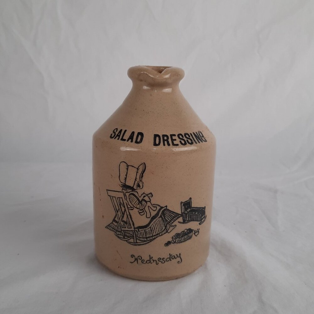 SOLD "Wednesday" Salad Dressing Corked Jug - Moira Pottery